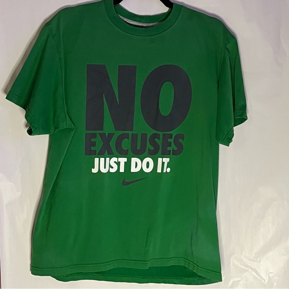 Nike Green Short-Sleeve 'No Excuses' Graphic Tee